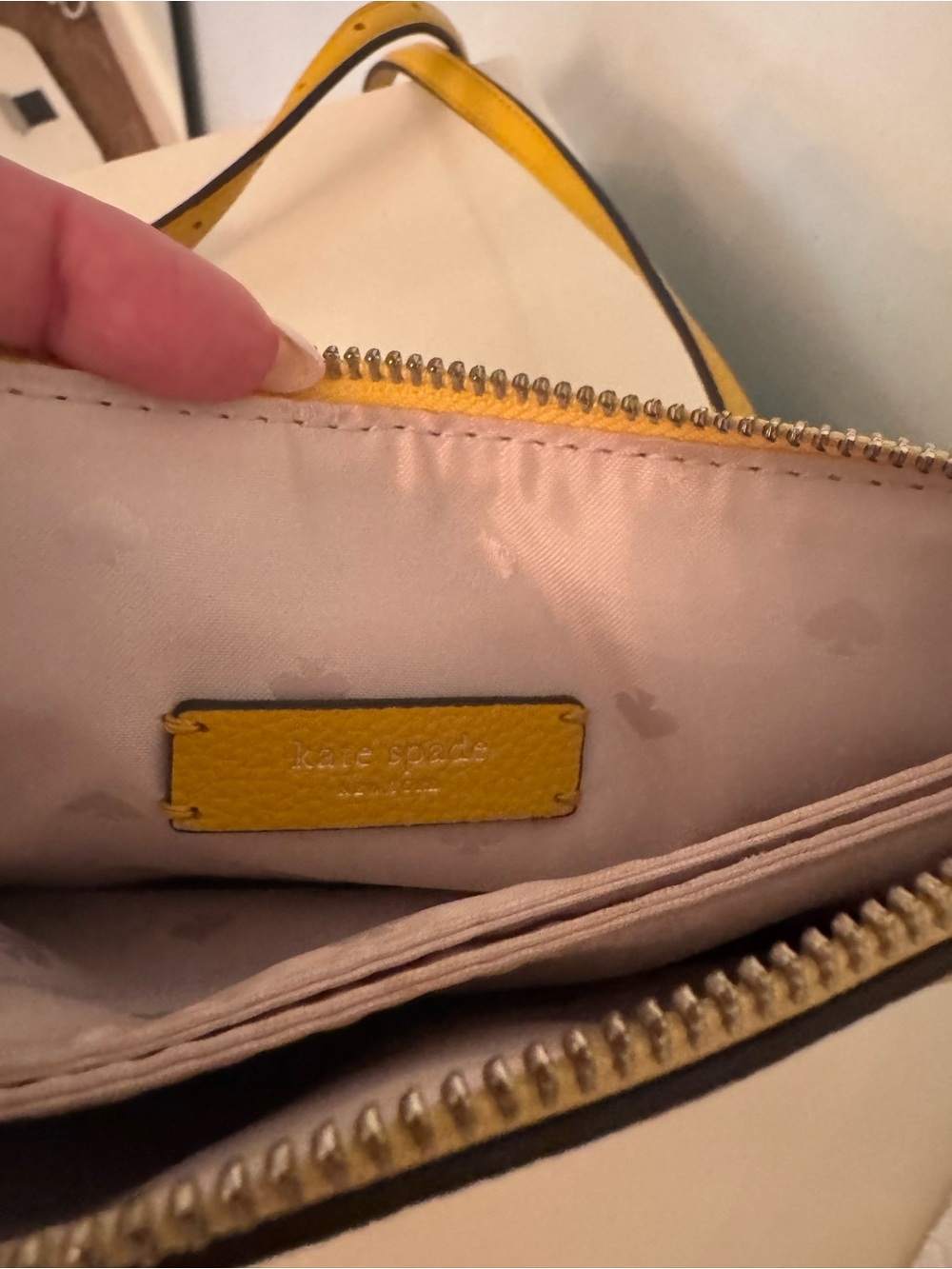Kate Spade New York Sunshine Yellow Pebbled Leather Crossbody Bag (small
Size) - Picture 6 of 6